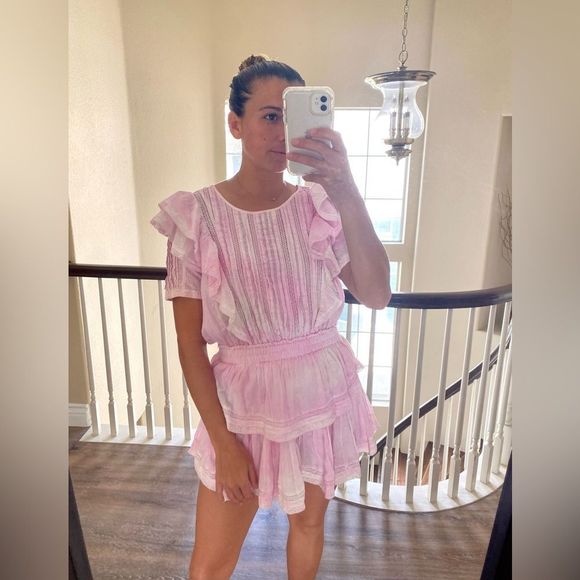 LoveShackFancy Dresses & Skirts - LoveShackFancy Natasha Mini Dress in Peony Pink Sz Medium